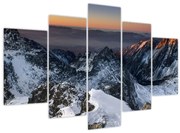 Obraz - Východ slnka v horách (150x105 cm)