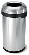 Okrúhly otvorený kôš 60 l, matná oceľ, nerez