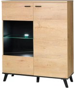 Komoda 4 John dub lefkas/čierna