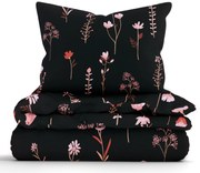 Bavlnené obliečky Renforcé - Vlčie maky čierne