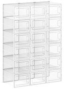 18 boxov na topánky Petty biele