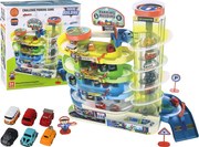 LEAN Toys Interaktívna súprava viacpodlažného parkoviska Svetlá, zvuky