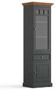 PROXIMA.store - Rustikálna vitrína 2s.1 - BELLUNO ELEGANTE FARBA: grafit - dub