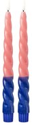 rice LED sviečka Twisted Coral – set 2 ks