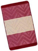 Bellatex Kúpeľňová predložka Bany Chevron burgundy, 60 x 100 cm