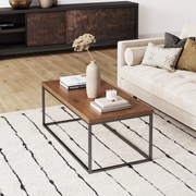 Moderný konferenčný stolík z MDF a kovu 100 x 55 cm
