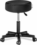 Taburetka na kolieskach BONY, Ø35cm, čierna Casaria