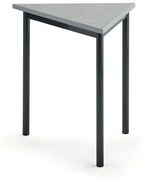 Stôl SONITUS TRIANGEL, 800x700x720 mm, linoleum - šedá, antracit