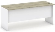 Kancelársky pracovný stôl MIRELLI, rovný, dĺžka 1800 mm, biela/dub sonoma