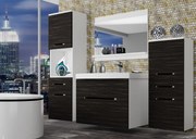 Kúpeľňový nábytok Belini eben kráľovský + umývadlo + zrkadlo  ROD M 5/0/W/HK/0/ZW
