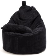 INTERMEDIC SK Kreslo Yoko Velvet – manšestrové kreslo s vankúšom, 75x70x30 cm Farba: SZ19 - čierna