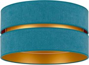 Duolla - Stropné svietidlo DUO 1xE27/40W/230V pr. 40 cm tyrkysová/zlatá