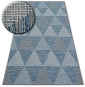 Koberec SIZAL LOFT 21132 Trojuholníky slonia kosť / strieborný / nebeský