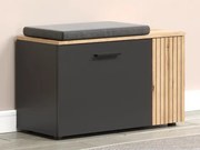 Predsieňová lavica na topánky Esteban, antracit/dub evoke%