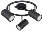 Globo 57914-3 - Bodové svietidlo ALLVI 3xGU10/25W/230V čierna