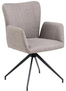 Sivé čalúnené jedálenské kreslá v súprave 2 ks Laura – Actona