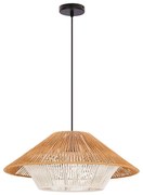Závesný luster na lanku AFRICA 1xE27/40W/230V, priemer 50 cm, hnedá/krémová