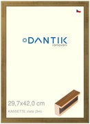 DANTIK rám na obraz 29,7x42 | KASSETTE zlatá (Plexi Čiré)