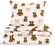 Predĺžené bavlnené obliečky Renforcé – Plyšové medvedíky