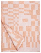 Ľanový uterák Koodi, oranžovo-ružový, Rozmery  95x180 cm