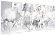 Obraz - Ilustrácie závodných koní (120x50 cm)