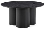 Čierny okrúhly konferenčný stolík ø 80 cm Lua – MOME