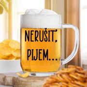 Ahome Číry pohár na pivo 0,5 l - Nerušiť pijem