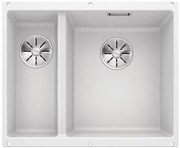 Blanco Subline 340/160-U, silgranitový drez pod pracovnú dosku 555x460x190 mm, drez vpravo, 1,5-komorový, biela, BLA-523562