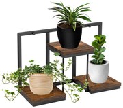 Stojan na květiny JOSE RUSTIC černý/dub