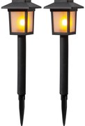 Súprava 2 vonkajších solárnych LED svietidiel Star Trading Flame, výška 23 cm
