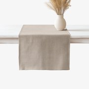 Goldea behúň na stôl z ľanovej zmesi - kávový 20x120 cm