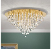 Orion DLU 2516/75-Krištáľové str. svietidlo CELESTE 12xG9/40W/230V pr.75 cm zlatá