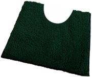 ROUTNER Kúpeľňová predložka COTTON Tmavozelená 20107 - Tmavozelená / 50 x 50 cm WC s výkrojom 20107