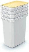 Odpadkový kôš SYSTEMA set, popolavo šedý objem 4 x 12l