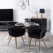 PROXIMA.store - Čalúnená jedálenska stolička CAPI FARBA: čierna