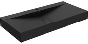 Mexen Poli, umývadlo na dosku z konglomerátu 1/O 100 x 48 cm, čierna matná, 23021071