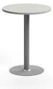 Barový stôl VERTICUS, Ø700x900 mm, svetlošedá/strieborná