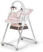 Kinderkraft - Detská jedálenská stolička 2v1 LASTREE ružová/biela AG0134