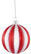 HANG ON Vianočné gule reliéf 8 cm set 6 ks