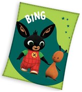 Detská mikroplyšová deka 150 x 200 cm - Zajačik Bing a Kamarát Flop