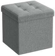 Taburet s úložným priestorom OTTOMAN 30x30 cm, sivý