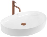 Rea Sabina 65, umývadlo na dosku 655x405x120 mm, biela lesklá, REA-U6363