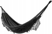 Závesná hojdacia sieť pre 2 ľudí BOHO čierna