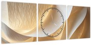 Obraz - Papierová štruktúra (s hodinami) (90x30 cm)
