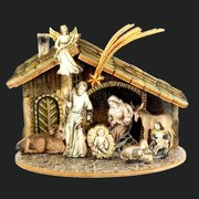 AMADEA Drevený skladací betlehem 3D 7 cm