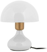 Biela stolová lampa s kovovým tienidlom (výška 23 cm) Binc – Leitmotiv