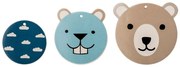 Súprava 3 nástenných dekorácií Bloomingville Mini Teddy Bear