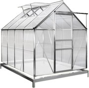 Záhradný skleník z polykarbonátu so základňou M4, 250x190x195cm, transparentná Gardebruk