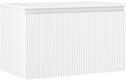 Mexen Rivel, kúpeľňová skrinka 80 cm s pracovnou doskou, 1 zásuvka, drážkovaná, biela matná, 91A20-08047-1-BFC01