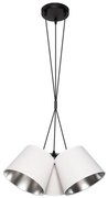 Luster na lanku ZOMA 3xE27/60W/260V biela/lesklý chróm